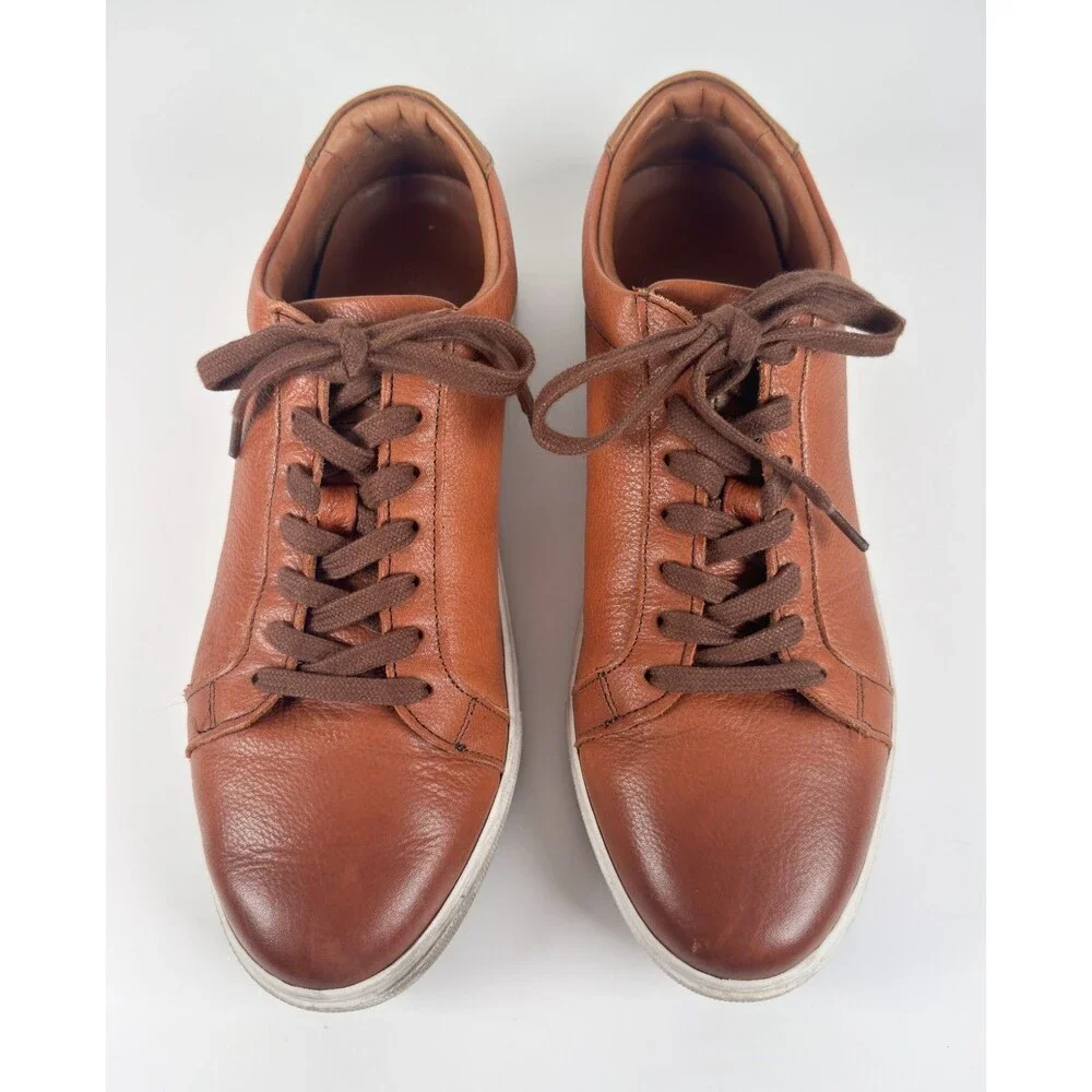 Allen Edmonds Courtside Brown Leather Lace-Up Sneakers Men's US 11 D